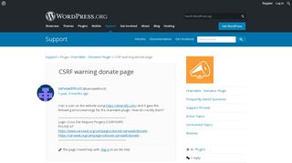 
                            9. CSRF warning donate page | WordPress.org