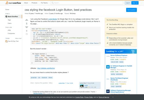 
                            1. css styling the facebook Login Button, best practices - Stack Overflow