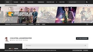 
                            4. Css/html Loginfenster - Coding - breadfish.de - DIE ...