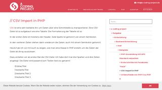 
                            10. CSV Import in PHP | a coding project