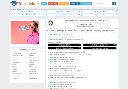 
                            3. CSVTU Bhilai Result 2019 - ResultHour.com