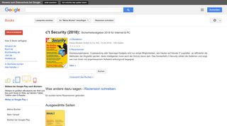 
                            8. c't Security (2018): Sicherheitsratgeber 2018 für Internet & PC