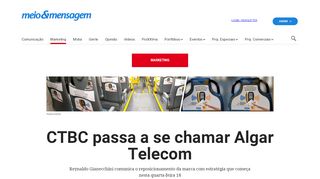 
                            9. CTBC passa a se chamar Algar Telecom – Meio & Mensagem