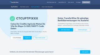 
                            2. CTCUPTP1XXX BIC/SWIFT-Code - Caixa De Credito Agricola ...