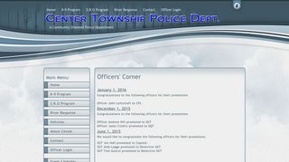 
                            7. CTPD: Officers' Corner - Center Township Police Department