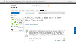 
                            12. CTRL ALT DELETE does not work from Hyper-V Console - Microsoft