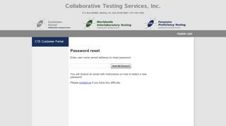 
                            8. CTS | Password Reset