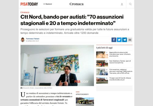 
                            5. Ctt Nord: selezione per lavorare come autisti a Pisa - PisaToday