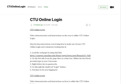 
                            11. CTU Online Login – CTUOnlineLogin – Medium