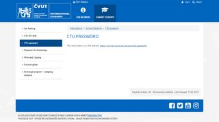 
                            13. CTU password : International - ČVUT