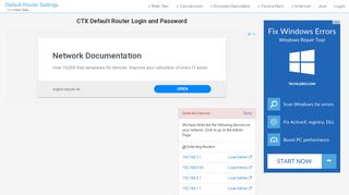 
                            12. CTX Default Router Login and Password - Clean CSS