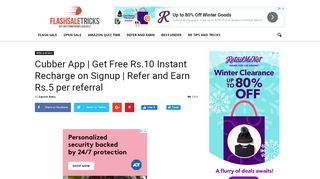 
                            6. Cubber App | Get Free Rs.10 Instant Recharge on Signup | Refer and ...