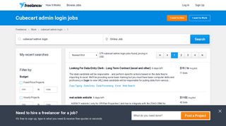 
                            7. Cubecart admin login Jobs, Employment | Freelancer