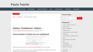 
                            11. Cubian: Cubieboard + Debian - Paulo Trentin