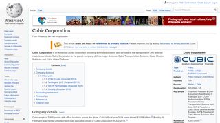 
                            12. Cubic Corporation - Wikipedia