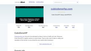 
                            5. Cubicdonorhp.com website. CubicDonorHP.