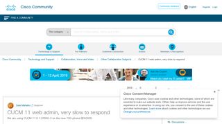 
                            3. CUCM 11 web admin, very slow to respond - Cisco Community