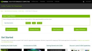 
                            8. CUDA Toolkit 10.0 Download | NVIDIA Developer