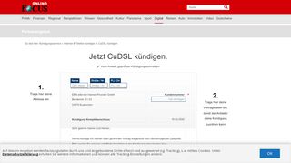 
                            13. CuDSL Internet & Telefon Kündigungsinformationen - Focus