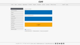 
                            1. CUE login page - Cue System