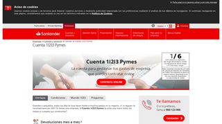 
                            4. Cuenta 123 Pymes para Empresas - Banco Santander