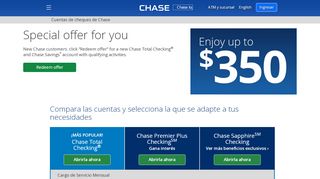 
                            7. Cuentas de cheques - Chase Checking