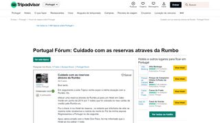 
                            5. Cuidado com as reservas atraves da Rumbo - Portugal Fórum ...