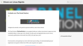 
                            2. Cuidado con The Panel Station - Dinero en Linea Rápido