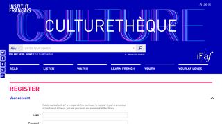 
                            3. Culturethèque - Register