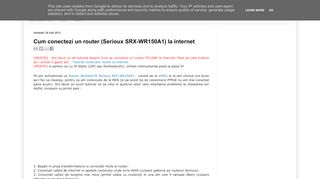 
                            1. Cum conectezi un router (Serioux SRX-WR150A1) la internet | Mihai ...