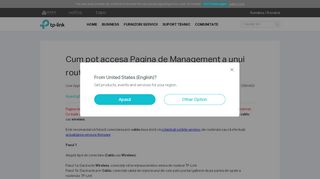 
                            1. Cum pot accesa Pagina de Management a unui router wireless TP-Link?