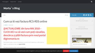 
                            6. Cum sa iti vezi factura RCS-RDS online - Mortu