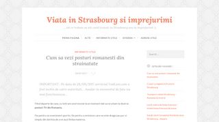 
                            4. Cum sa vezi posturi romanesti din strainatate - Viata in Strasbourg si ...