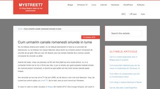 
                            8. Cum urmarim canale romanesti oriunde in lume - MyStreet7
