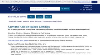 
                            7. Cumbria Choice-Based Lettings - Eden District Council