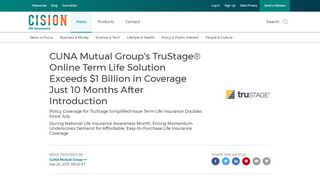 
                            9. CUNA Mutual Group's TruStage® Online Term Life Solution ...