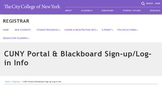 
                            11. CUNY Portal & Blackboard Sign-up/Log-in Info | The City College of ...