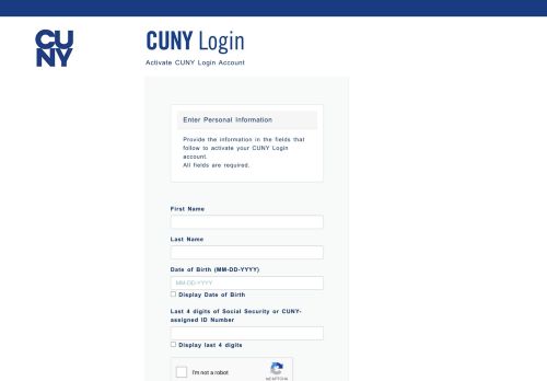 
                            3. CUNY - Self Service Registration