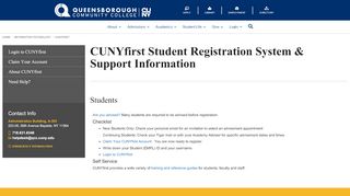 
                            6. CUNYfirst Student Registration System & Support Information
