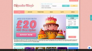
                            11. Cupcake Online Bingo | Join for £40 Free + A Free Spin