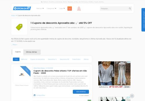 
                            7. Cupom de desconto Aproveita abc • até 60% OFF+ código ...