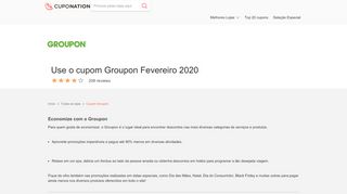 
                            7. Cupom Groupon de 25% OFF | Fevereiro 2019 - CupoNation