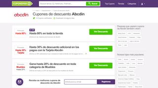 
                            12. Cupones Descuento Abcdin - Ahorre hasta 40%