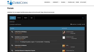 
                            6. Curecoin.net Forum – Curecoin.net