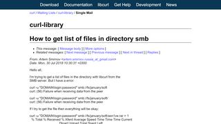 
                            2. Curl: How to get list of files in directory smb