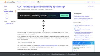 
                            3. Curl : How to pass password containing a percent sign - Stack Overflow
