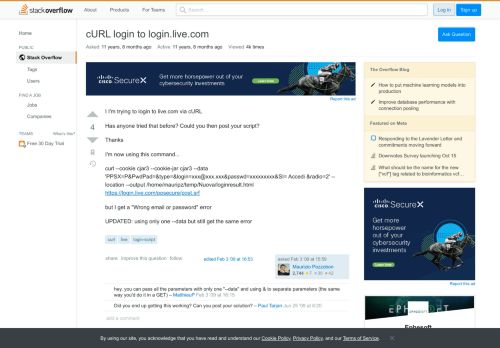 
                            9. cURL login to login.live.com - Stack Overflow