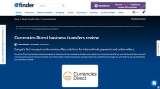 
                            5. Currencies Direct business transfers review February 2019 | finder.com