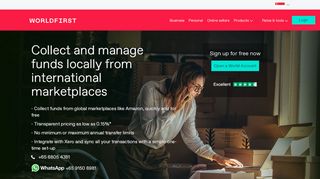 
                            6. Currency Transfers for Amazon Marketplace & online sellers - WorldFirst