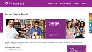 
                            2. Current Account General | Karnataka Bank